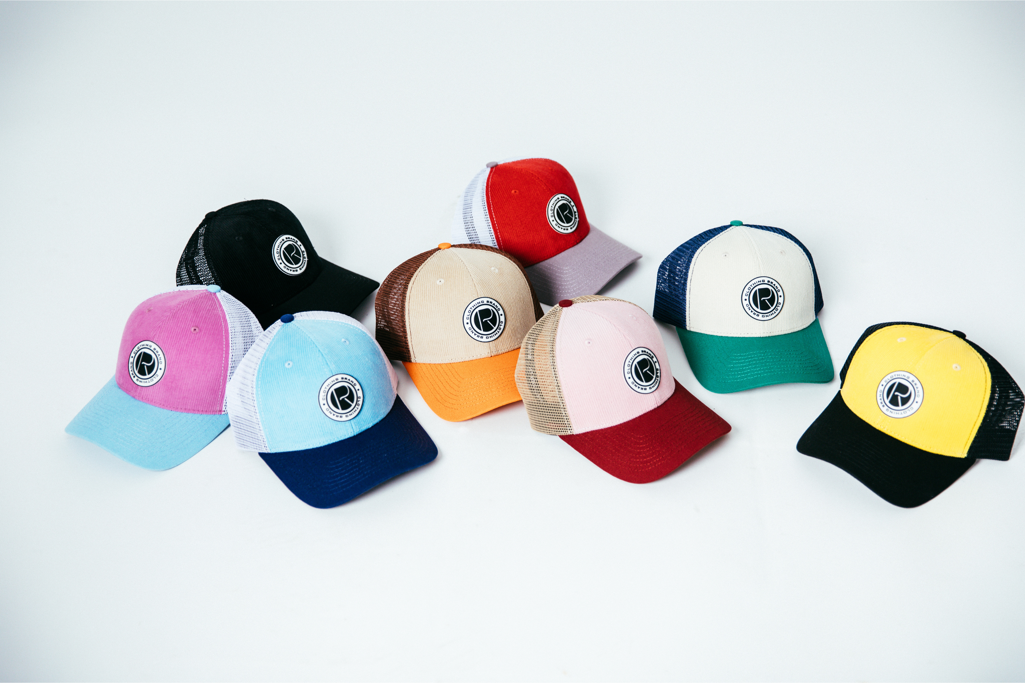 R Corduroy Trucker Caps